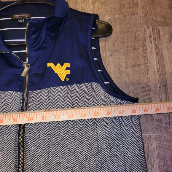 WVU Quilted Vest womens medium zippered - Picture 10 of 11